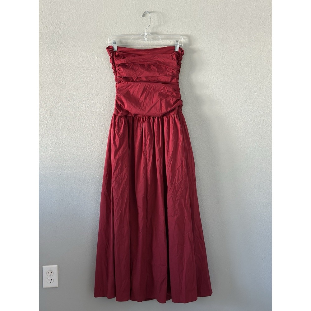 Peppermayo Burgundy Strapless Maxi Dress - Picture 4 of 7